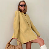 Women Trench Coat Autumn and Winter PU Leather Coat European and American Street Fashion Suit Long Sleeve Jacket