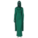 Women Dresses Winter Slim-Fit Hood Split Dress