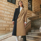 Women Trench Coat Coat Autumn and Winter Long Sleeve Leather Coat