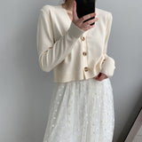 Women Cardigan Sweater Short Cardigan Autumn Knitted Coat 8t2068