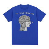 Vintage My Next Piercing Funny Meme T Shirt Men's O-Neck