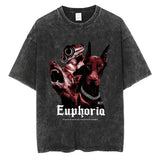 Rottweiler Doberman Vintage Washed T Shirt Men's Hip Hop
