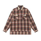 Unisex Jacket Fall Plaid Cardigan