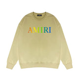 Amiri Long Sleeved Shirt Fashion Brand Crew Sweatshirts round Neck Sweater