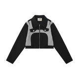 Women Jacket Lapel Casual Women Autumn Zipper Cardigan Outerwear