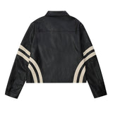 Women Jacket Embroidered PU Leather Jacket Biker's Leather Jacket