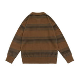 Unisex Sweater Autumn Vintage Dark Striped Sweater