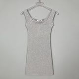Women Dresses Summer Short Skirt Sexy Square-Neck Sleeveless Dress