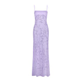 Women Dresses Sexy Lace See-through Suspender Dress Evening Gown (Lbk0409)