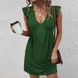 Women Dress Summer V-neck Sexy Skirt Loose Casual Vest Dress
