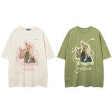 Men T Shirt Rabbit Print Couple Short Sleeve T-shirt