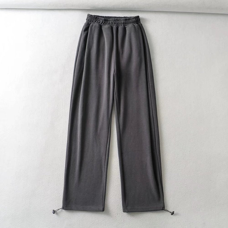 Women Sweatpants Casual Pants Women Drawstring Ankle-Tied Wide Leg Sweatpants