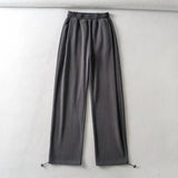 Women Sweatpants Casual Pants Women Drawstring Ankle-Tied Wide Leg Sweatpants