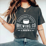 Washed Vintage Cotton Halloween Print Street T-Shirt