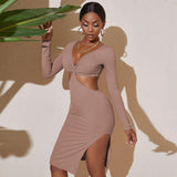 Women Dress Summer Sexy Cutout V-neck Dress