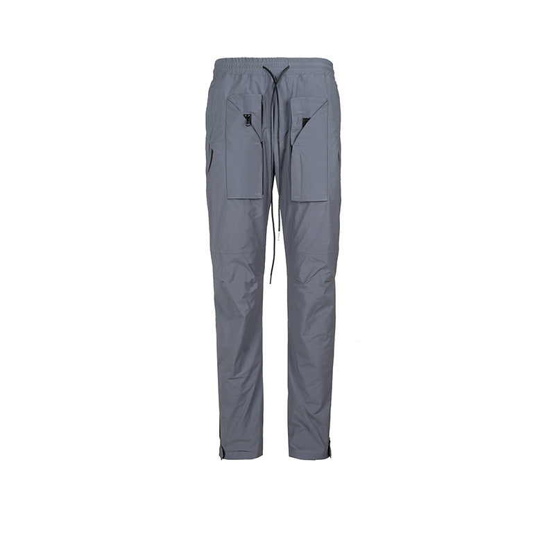 MIJKO Mens Vintage Pants MIJKO Autumn and Winter VIBE Wind Casual Pants Undermycar Pocket Functional Pants