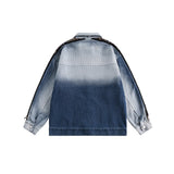 Unisex Jacket Retro Washed Jacket Men and Women Loose Lapels Autumn Coat