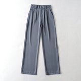 Women Sweatpants Spring Loose Straight Casual Wide-Leg Trousers