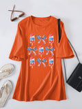 Casual T-shirt print summer loose short sleeves