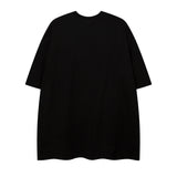 Men T Shirt Hip Hop Cartoon Puff Print Short Sleeve T-shirt