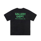 Gallery Dept T Shitrs Vintage Printed Letter Short Sleeve Loose