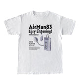 Women Earphone Print Y2k Aesthetic T Shirt Oversized