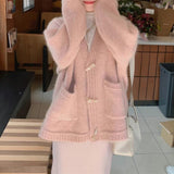 Women Knitted Cardigan Sweater Women's Autumn and Winter V-neck Loose Knitted Cardigan Coat