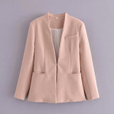 Women Suites Fall Slim Fit Simple Casual Suit Jacket