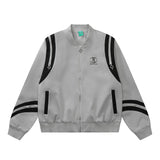 Women Jacket Zipper Coat Spring and Autumn Loose Lapel Sport Cardigan