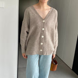 Women Cardigan Sweater V-neck Long Sleeve Cardigan 8t3122