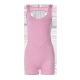 Women Jumpsuit Summer Sexy Backless Slim Fit Sleeveless Jumpsuit (Hawthaw0412)
