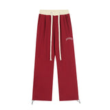 Men Sweatpants Exercise Casual Pants Men's Baggy Straight Trousers Drawstring Pants Feet Ankle Banded Pants Sweatpants