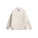 Unisex Jacket Vintage Loose Lapels Padded Shoulder Jacket