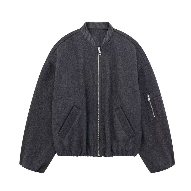 Women Jacket Loose Long Sleeve Jacket Casual Top Spring Bomber Jacket