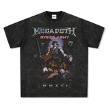 Mens Vintage Rock Band T-Shirt Short Sleeve Rock Band MEGADETH Cyber Army CYBER ARMY2016