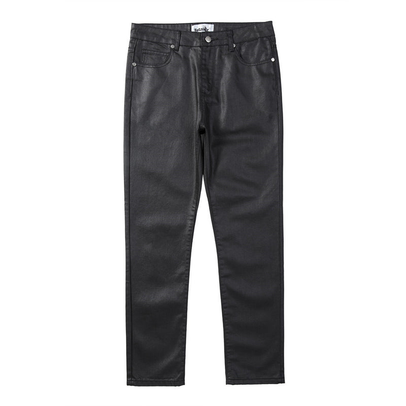 Men Sweatpants Solid Color Casual Trousers Slim-Fitting Straight Pants