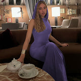 Women Dresses Summer Back Slit Sleeveless Dress