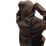 Women Knitwear Autumn and Winter Striped Hooded Sweater Sweater
