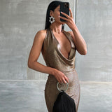 Women Dresses Autumn Sexy Backless Dress