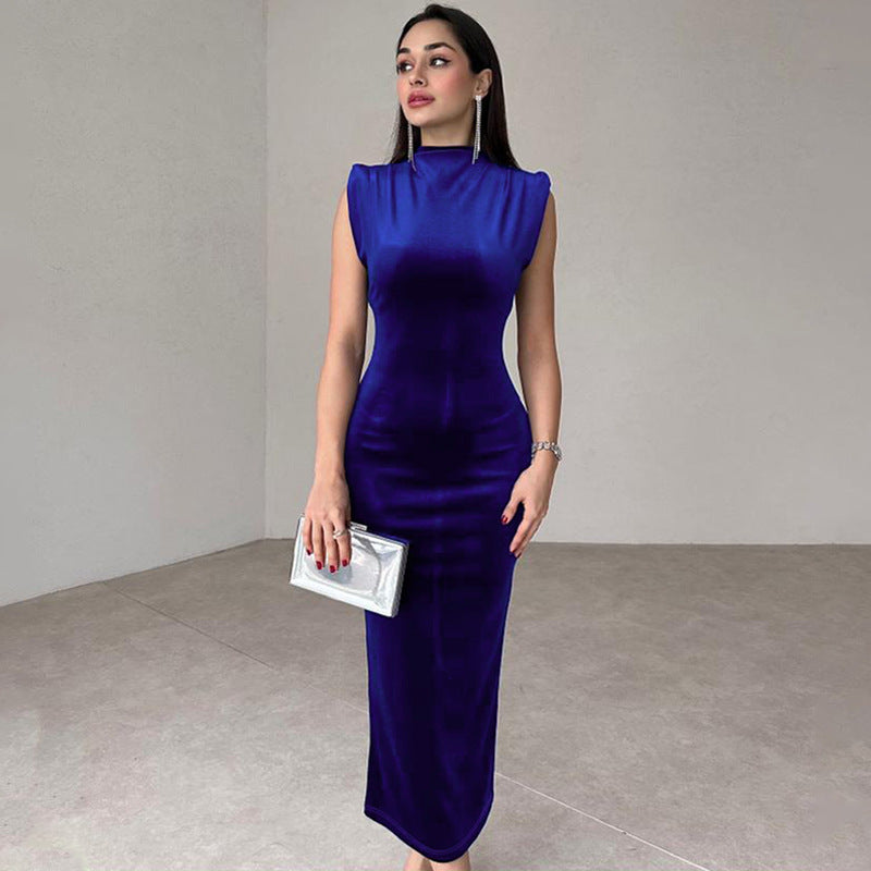 Women Dresses Spring/Summer round Neck Sleeveless Dress
