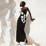 Women Dresses V White Flower Dress Party Dress (Ont0408)