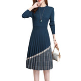 Women Knitwear Spring and Autumn Long Sweaters Dress