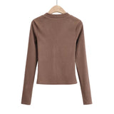 Women Sweater Knit Wear Spring V-neck Hook Breasted Cardigan Sweater