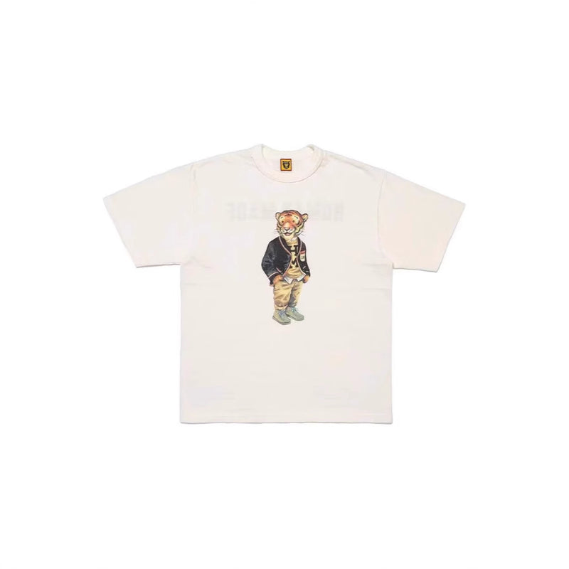 Men T-shirts Human made Tiger Suit Short Sleeve T-Shirt Loose