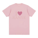 I Heart Kanye West Letter Print T-shirt Men Fashion Vintage