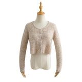 Women Sweater Knitwear Single-Breasted Knitted Cardigan for Women Autumn Short Long Sleeve Top