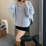 Women Knitted Pullover Autumn and Winter Loose Knitted Top