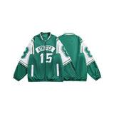 Unisex Jacket Retro College Style Loose Color Matching Baseball Jacket Loose Casual Jacket