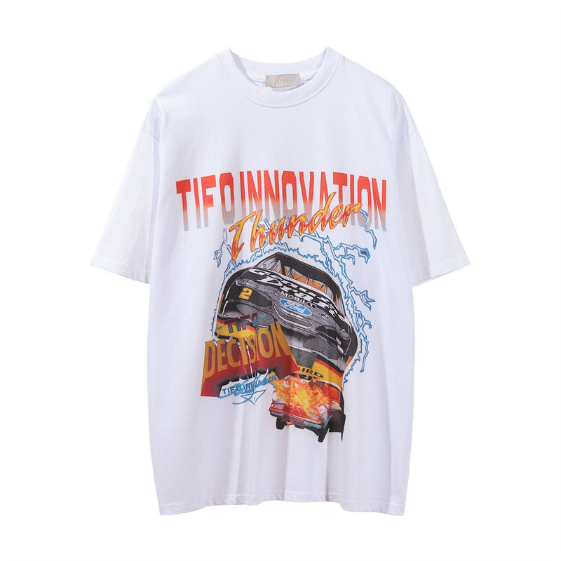 Men Vintage T-Shirt Printed Letter Short Sleeve T-shirts T-shirts Summer Loose