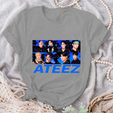 2024New Ateez Graphic Printed T-shirt for Women Summer Short